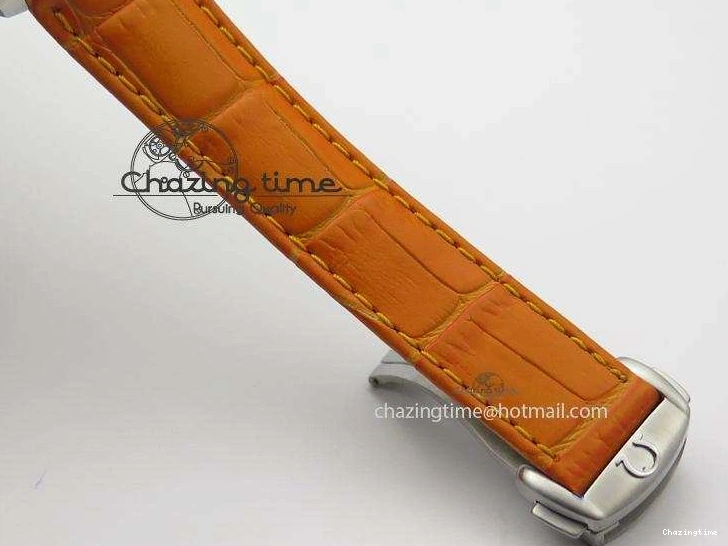 0313 Reliable Planet Ocean Professional SS V6F 37mm Ladies Orange Bezel On Orange Leather Strap A 8255